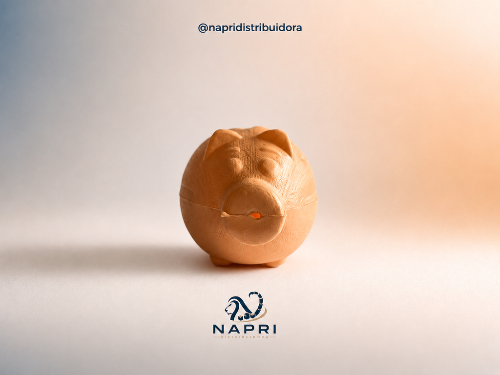 [NAP-ALC-GLO-SAL] Alcancía Globo (Durazno / Naranja claro)